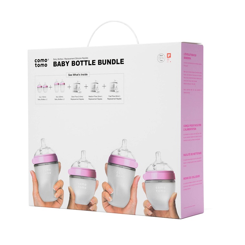 Comotomo Baby Bottle Bundle – Pink