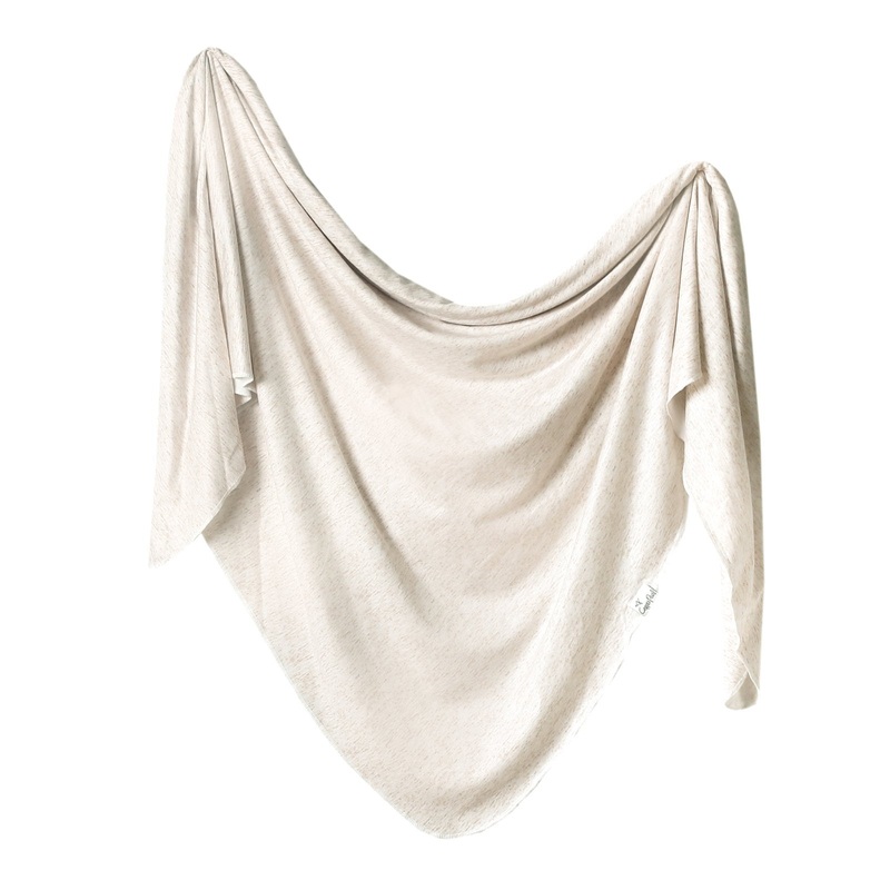 Copper Pearl Knit Swaddle Blanket | Oat