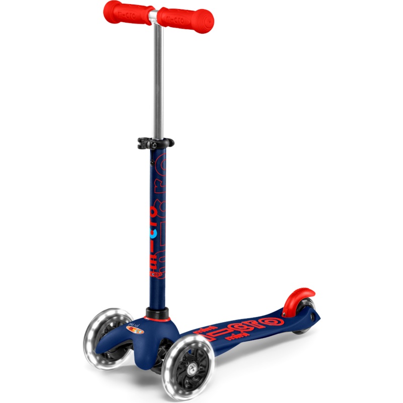 Micro Kickboard Mini Deluxe LED Navy Blue