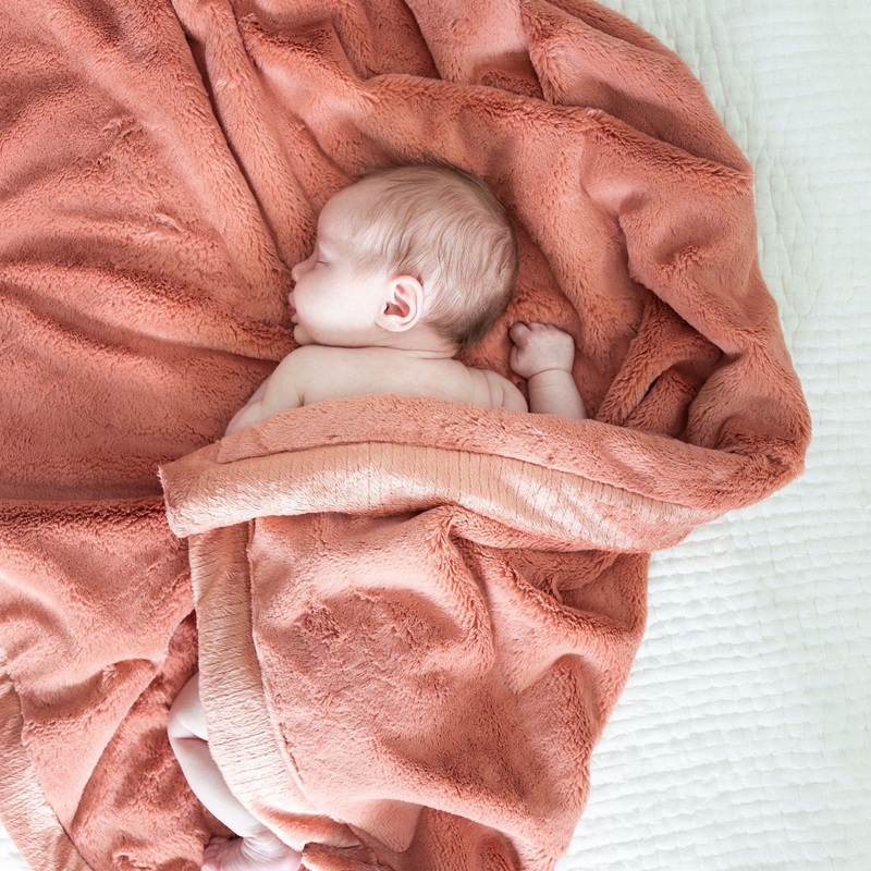 Saranoni Lush Receiving Blanket | Clay