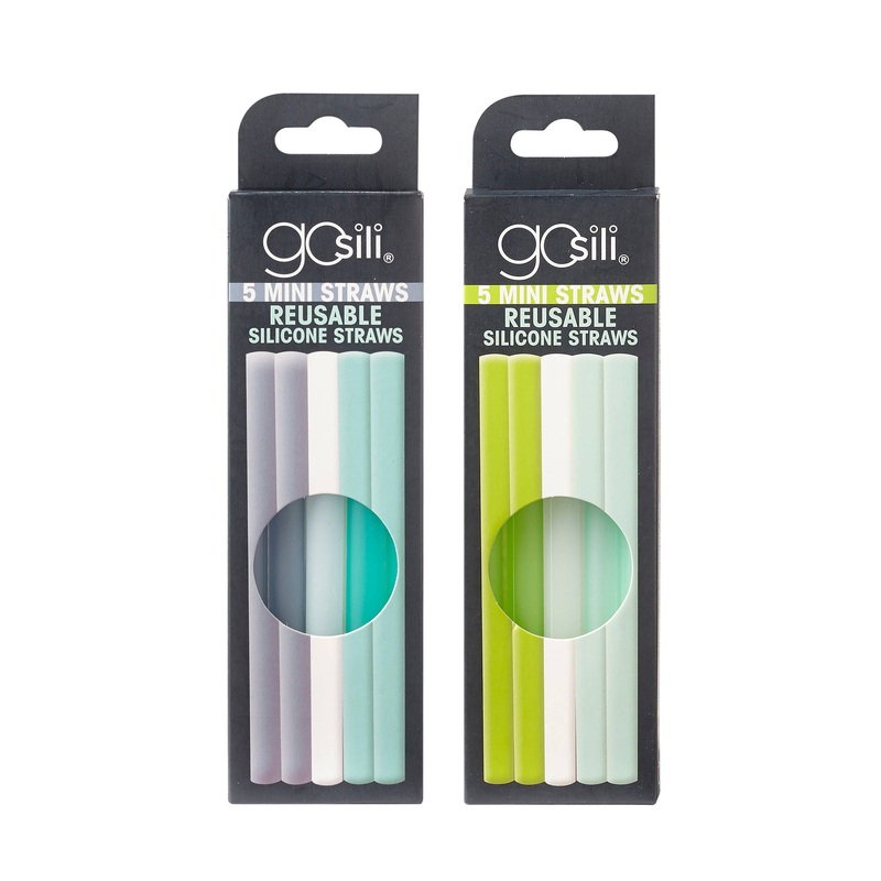 GoSili Reusable Mini Silicone Straw Seafoam