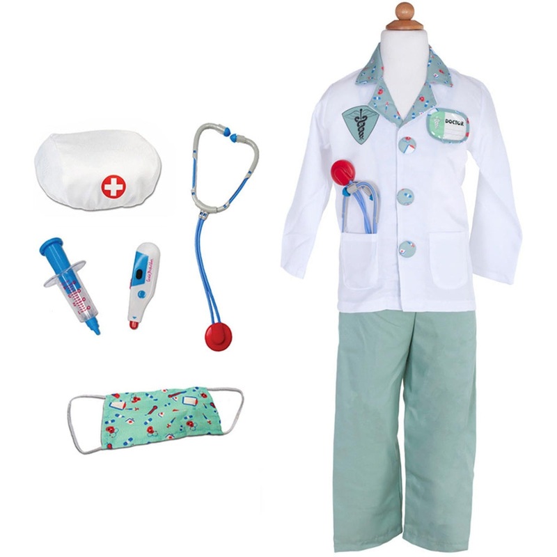 Great Pretenders Doctor with Accessories in Garment Bag Green
