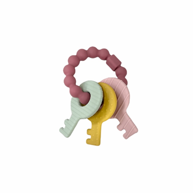 Key Rattle Teether Mauve