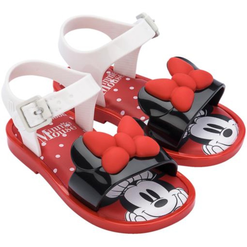 Mini Melissa Mini Mar Sand+Mickey | White/Black/Red C5
