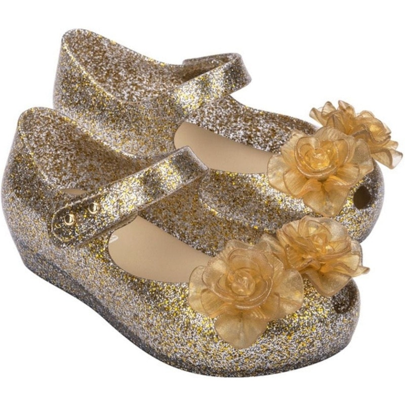 Mini Melissa Mini Ultragirl Garden | Clear Glitter Gold C5