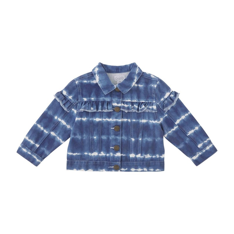 TIE DYE STRIPE RUFFLE JACKET 12-18M