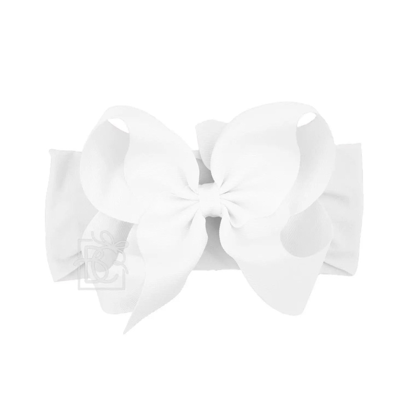Beyond Creations Pantyhose Headband XL Bow White