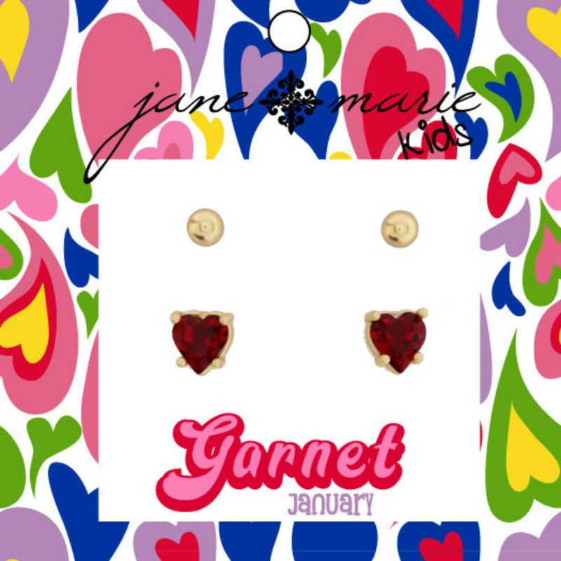Birth Stone Earrings January/Garnet