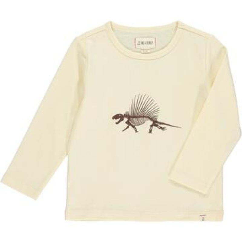 Cherokee Raglan Printed Tee Stonew/ Dino Skeleton Print 2-3T