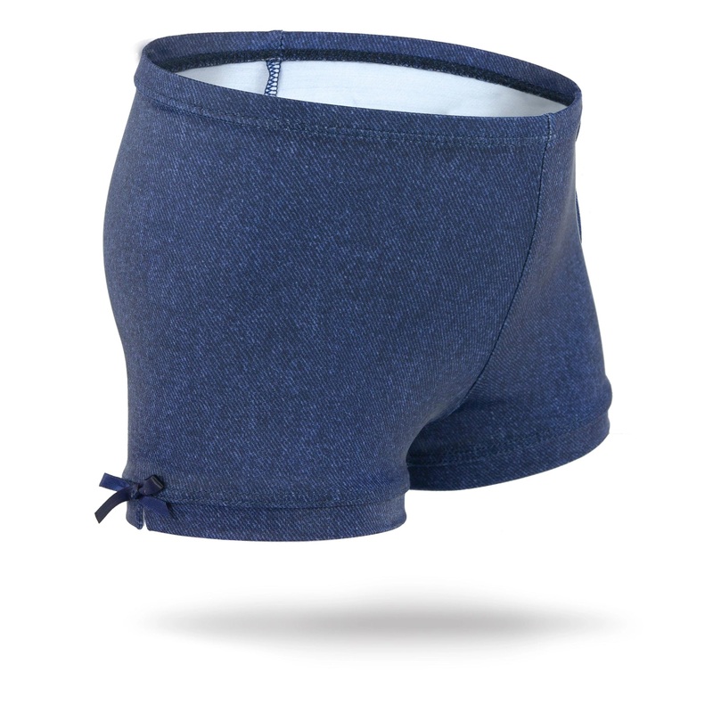 Denim Blue Girls Spandex Shorts 2T
