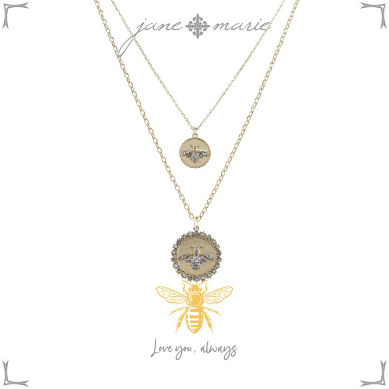 Disks with Crystal Bees, Mom and Daughter Set