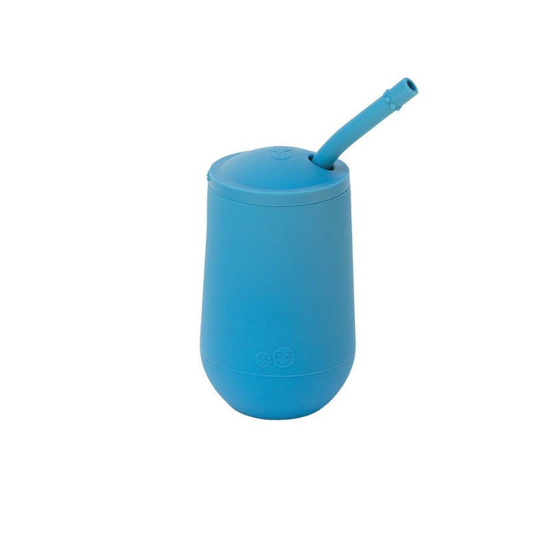 EZPZ Happy Cup + Straw System Blue