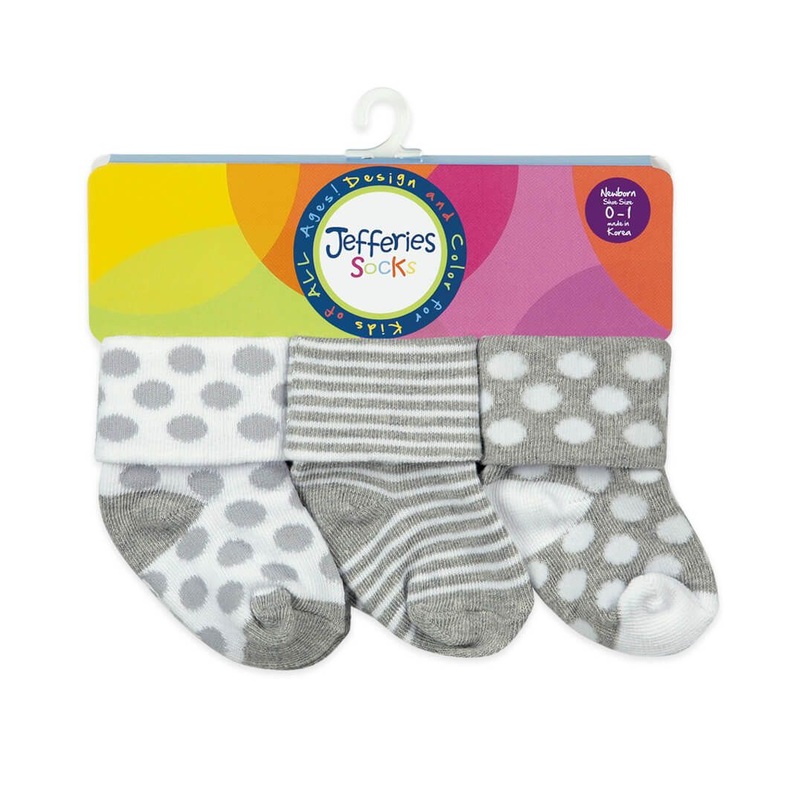 Jeffieries Heather Gray Pima Socks Newborn
