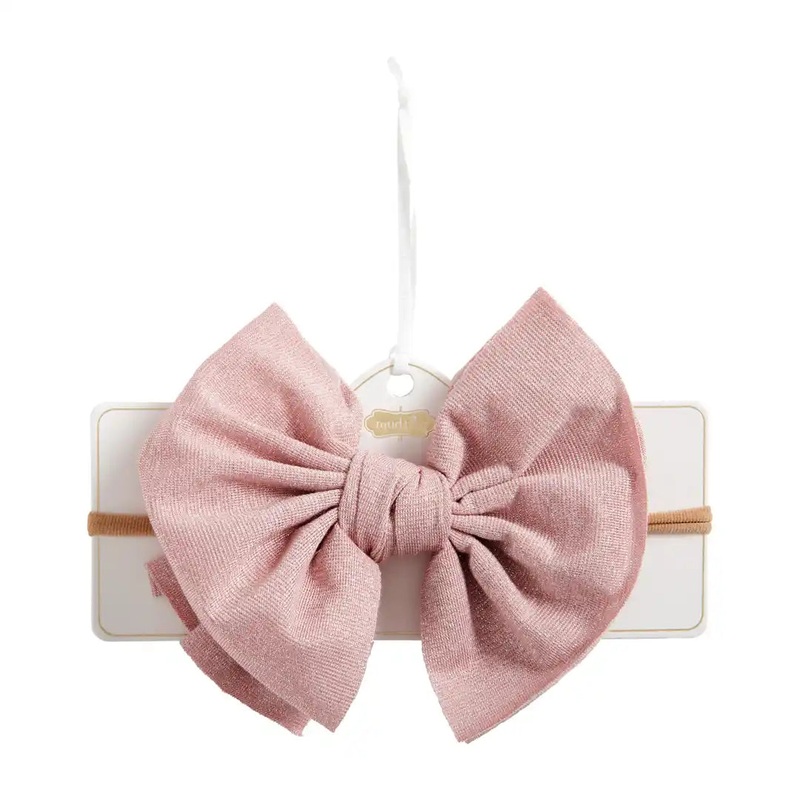 SHIMMER BOW HEADBAND Pink