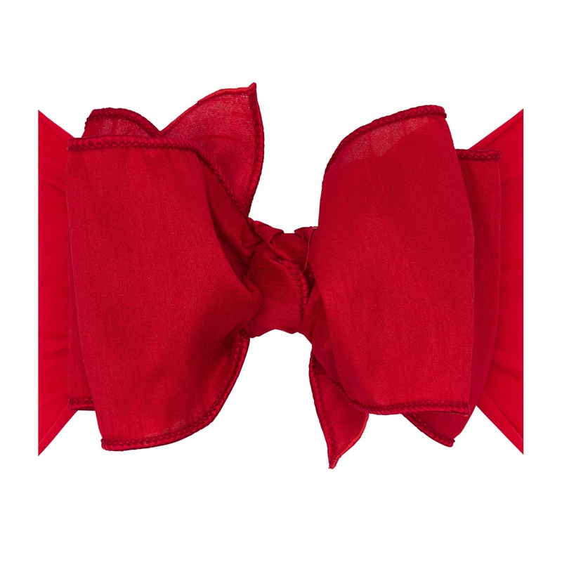 Faux Silk Big Classic Bow Cherry Red