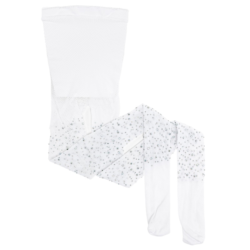 Great Pretenders Rhinestone Tights | White White