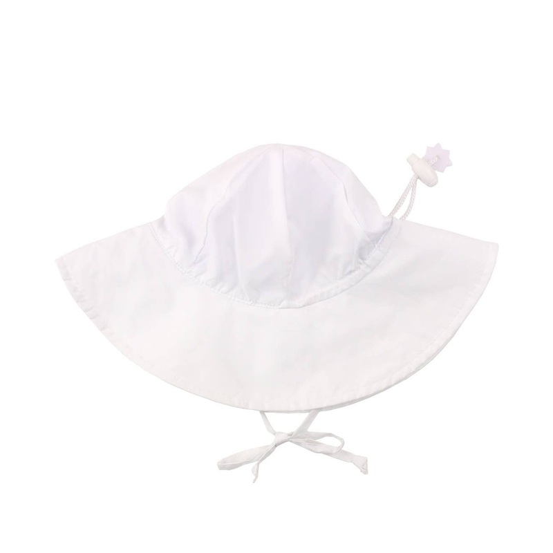 Kids White Sun Protective Hat 0-6M