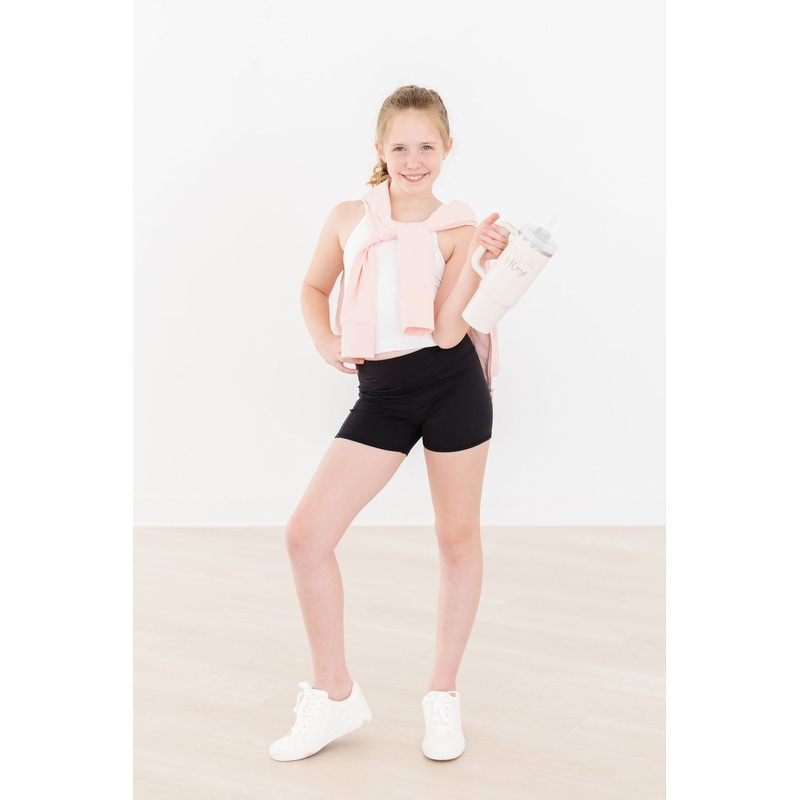 Mila & Rose Balanced Black Active Shorty Shorts 2T