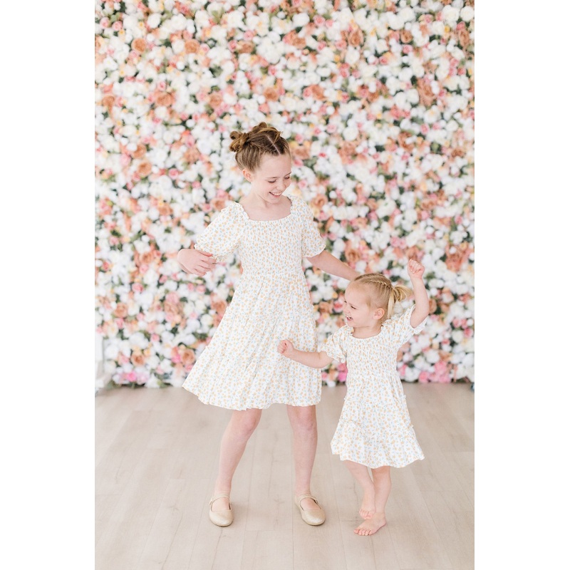 Mila & Rose Marvelous Marigolds Smocked Ruffle Dress 2T