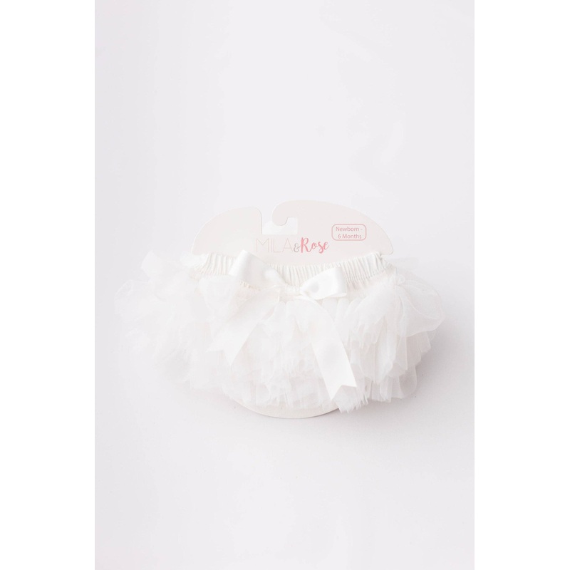 Off White Tutu Bloomer: Newborn-6 Months