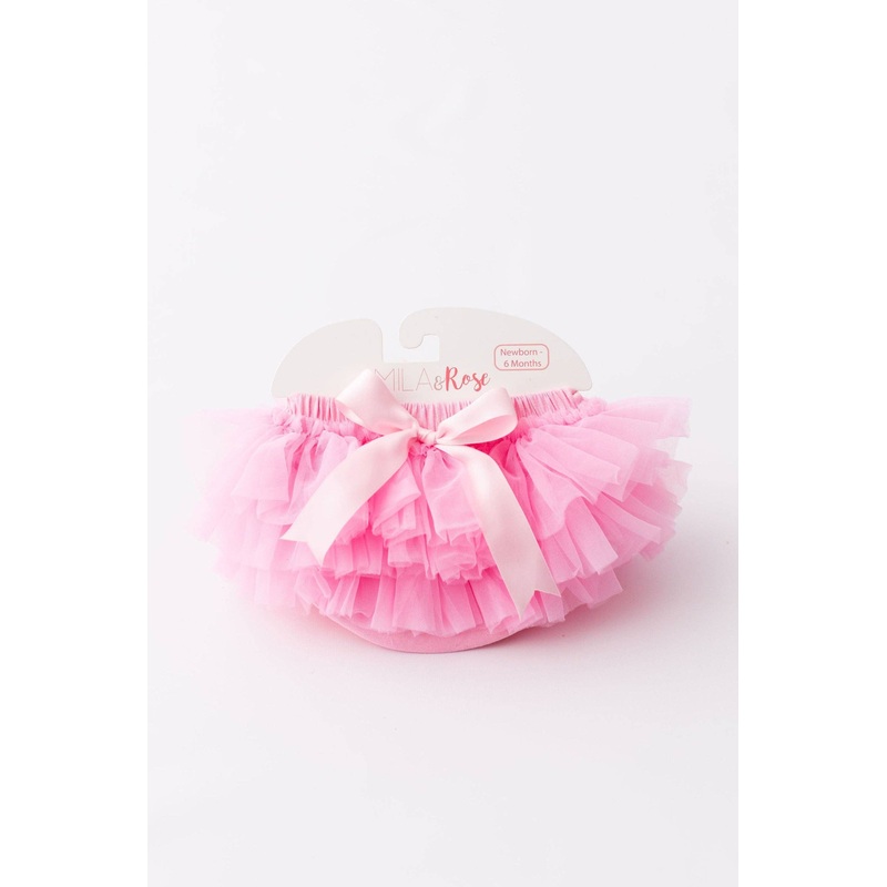 Pink Ruffle Tutu Bloomer: Newborn-6 Months