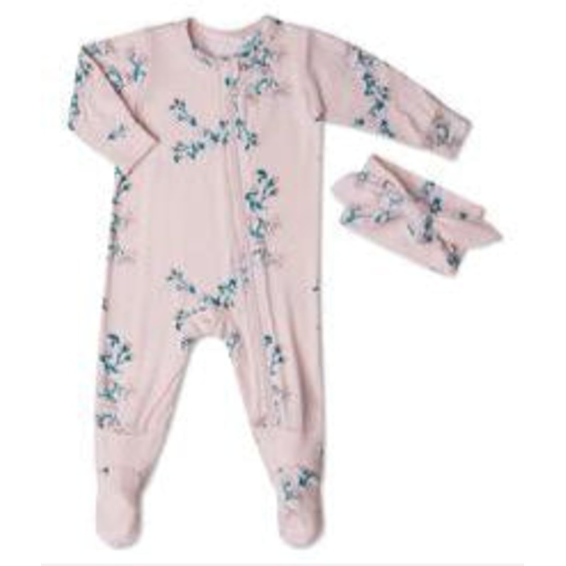 Everly Grey Footie 2-Piece Lily Newborn