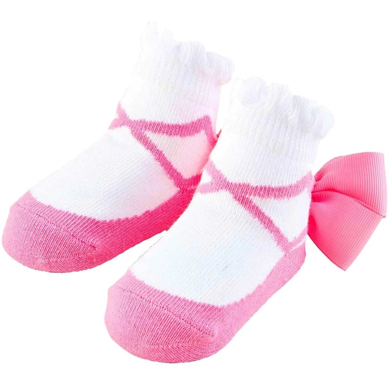 Mud Pie Ballet Bow Socks 0-12M