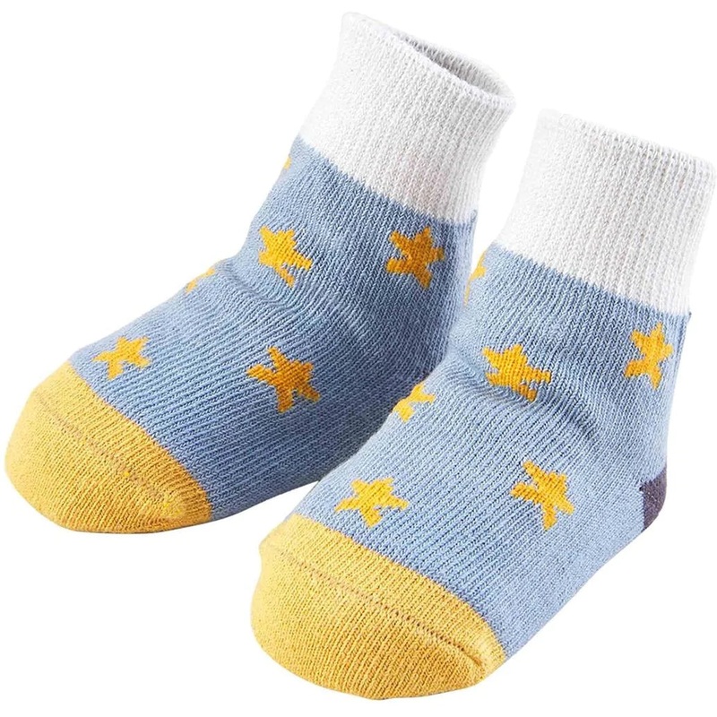 Mud Pie Color-Block Star Socks 0-12M