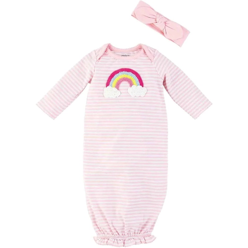 Mud Pie Rainbow Crochet Take-Me-Home Set 0-3M