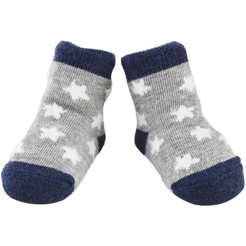 Mud Pie White Chenille Star Socks