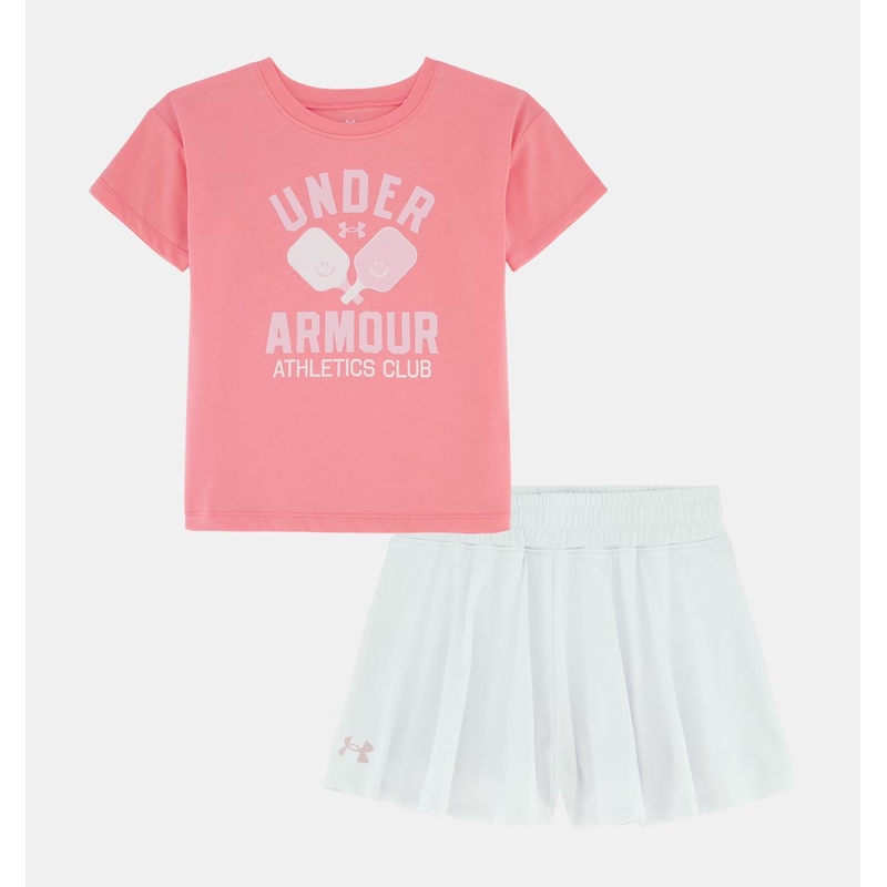 UA Flare 2-Fer Short Set Cosmo Pink 2T