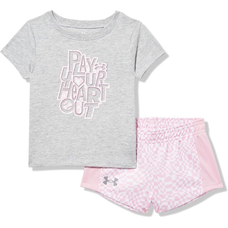UA Printed Mesh Short Set Mod Gray 12M