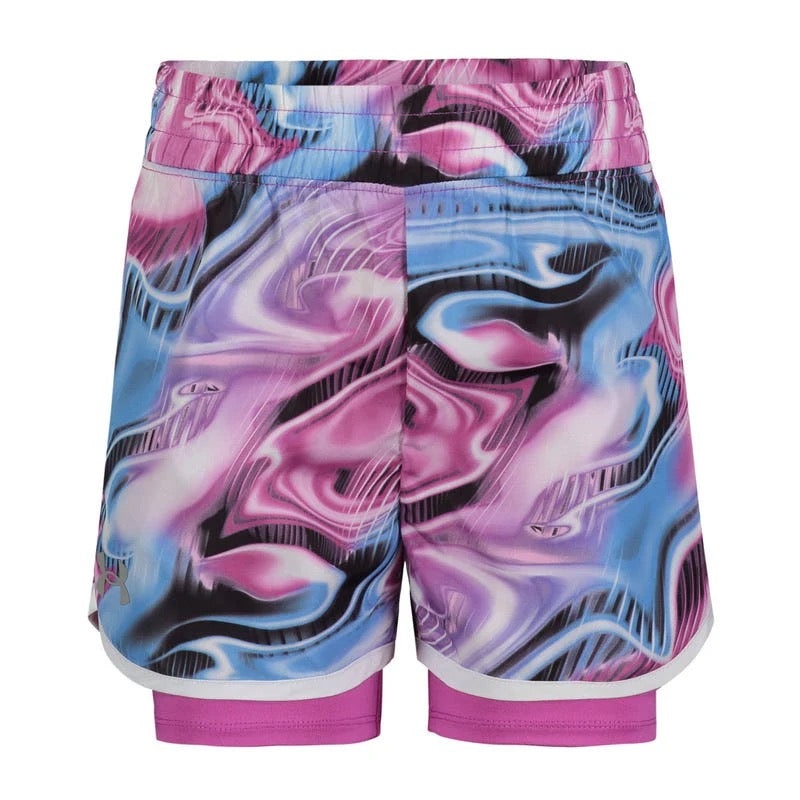 UA Woven 2 Fer Short Vivid Magenta 2T