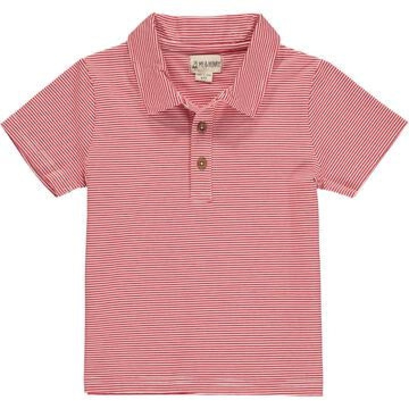 Me & Henry Admiral Polo | Red Stripe 2-3T