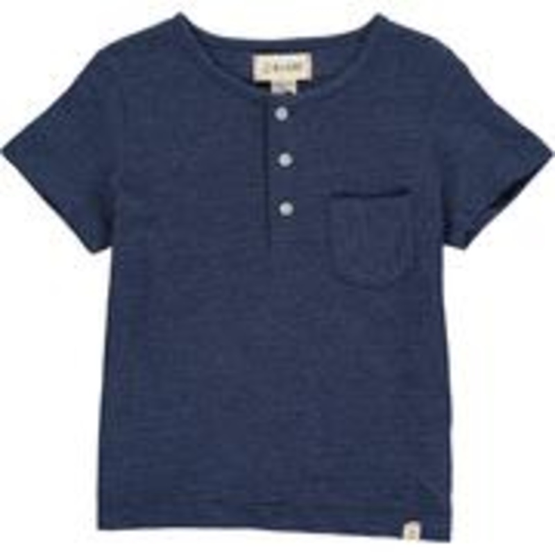Me & Henry Dodger Henley | Navy Ribbed 2-3T