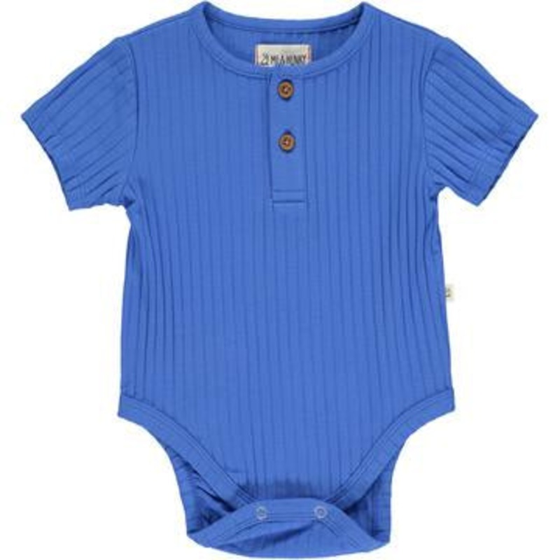 Me & Henry Jibe Rib Jersey Onesie | Royal 0-3M