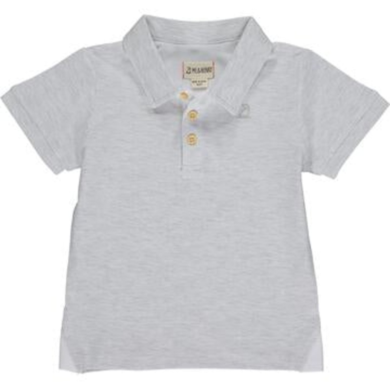 Me & Henry Starboard Polo | Grey Pique 2-3T