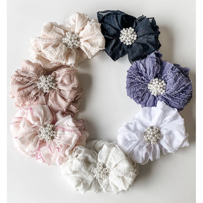 Pearl Ruffled Headband