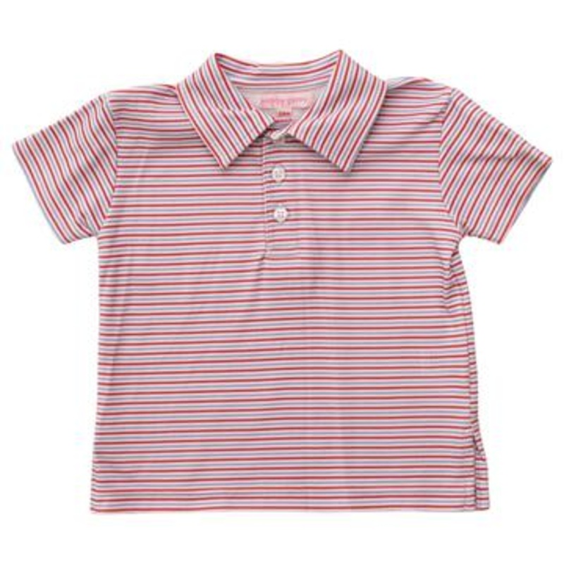 Polo – Royal + Red 12-18M