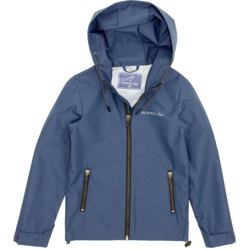 Properly Tied Lucky Duck Canopy Rain Jacket | Storm Blue 2T