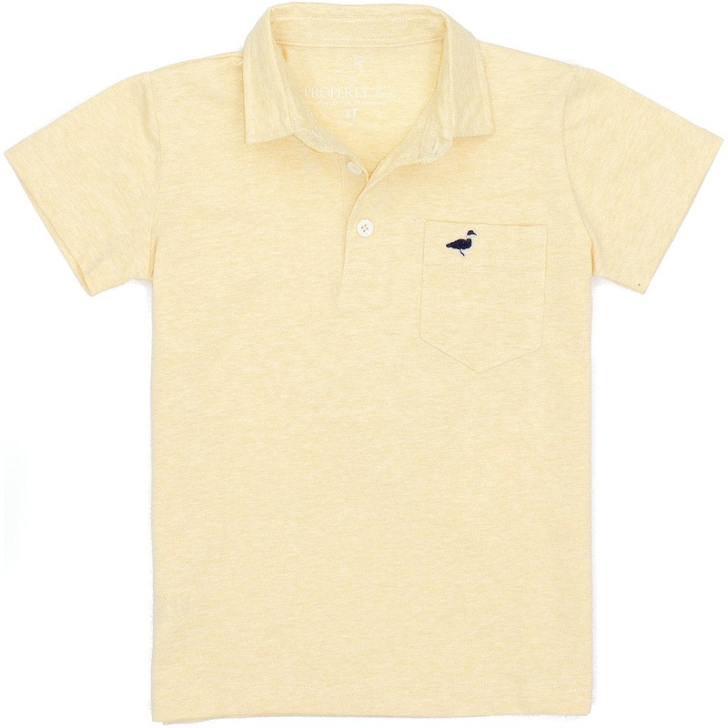 Properly Tied Lucky Duck Harrison Pocket Polo | Lemon 2T