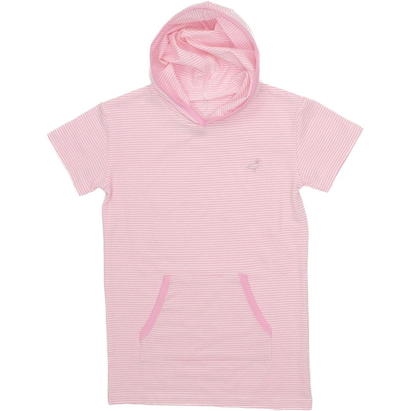 Properly Tied Lucky Duck Jackson Beachside Hoodie | Light Pink Stripe 2T