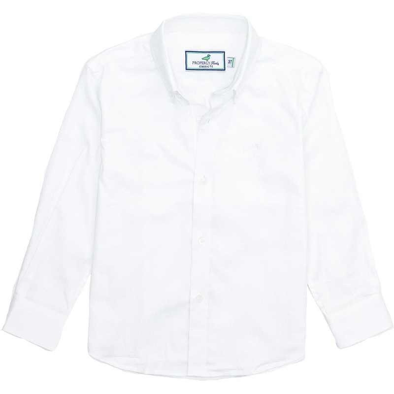 Properly Tied Lucky Duck Park Ave Dress Shirt | White 2T