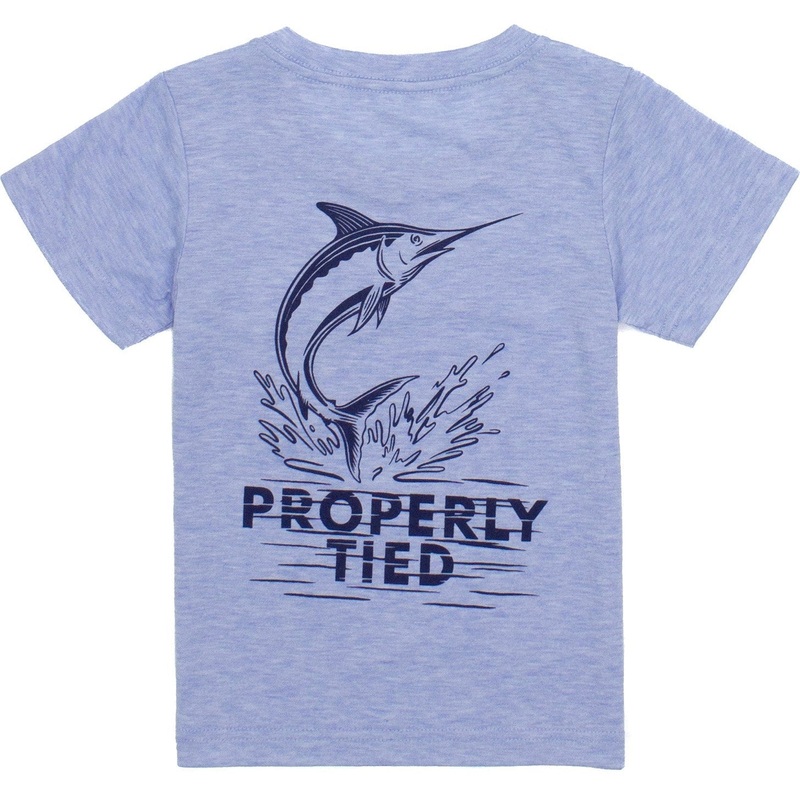 Properly Tied Lucky Duck Portland Pocket Tee Short Sleeve Jumping Marlin 2T