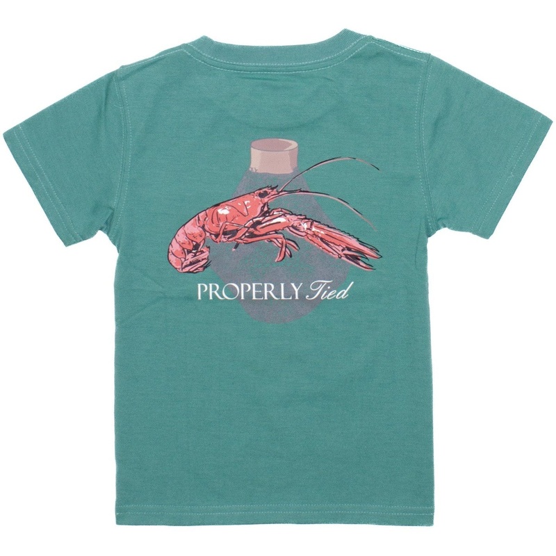 Properly Tied Lucky Duck Trap Short Sleeve | Teal 2T