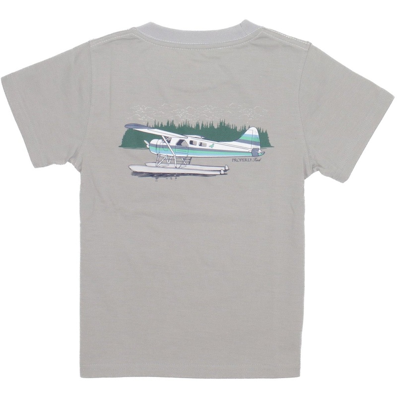 Properly Tied Lucky Duck Water Landing Short Sleeve | Ice Grey 2T