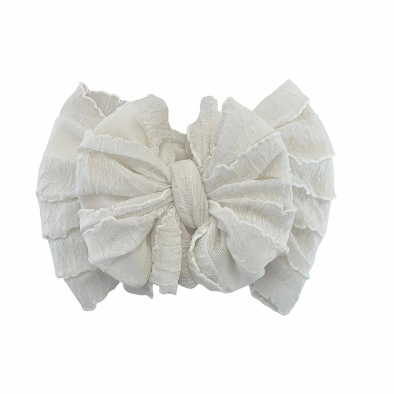 Ruffled Headband Ivory