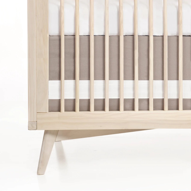 Solid Crib Skirt – Dove Taupe