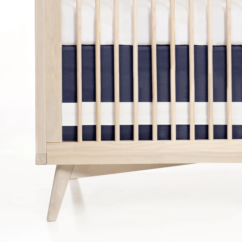 SOLID CRIB SKIRT – INDIGO