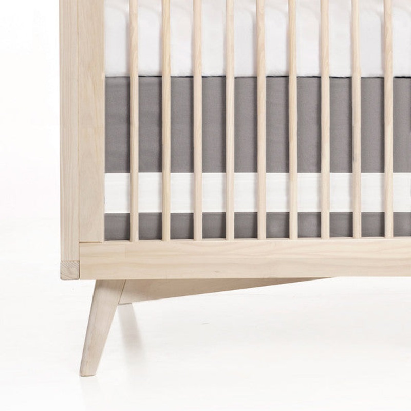 Solid Crib Skirt – Stone